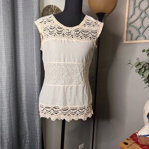The Limited Cream Lace Blouse